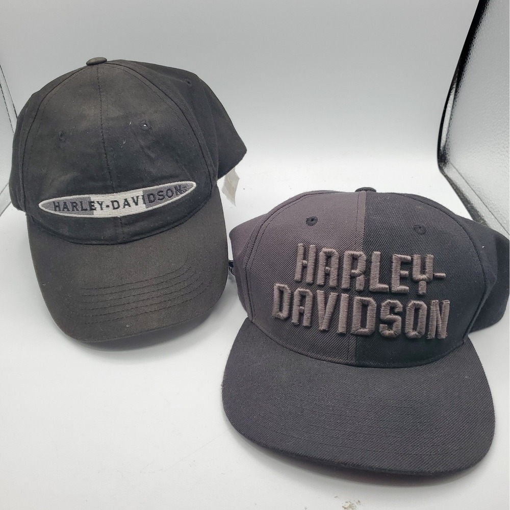 Harley Davidson Vtg Annco Snapback Hat Black Adult  Wisconsin Oconomowoc lot